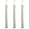 vidaXL anduriga pollarvalgustid 3 tk 110 cm roostevaba teras IP44