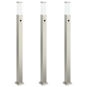 vidaXL anduriga pollarvalgustid 3 tk 110 cm roostevaba teras IP44