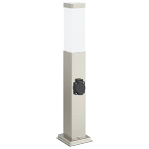 vidaXL pollarvalgusti pistikupesaga 50 cm roostevaba teras IP44