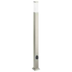 vidaXL pollarvalgusti pistikupesaga 110 cm roostevaba teras IP44