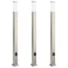 vidaXL pollarvalgustid pistikupesaga, 3 tk, 110 cm, roostevaba teras, IP44