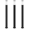 vidaXL pollarvalgustid 3 tk 110 cm mustad IP44