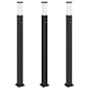 vidaXL anduriga postvalgustid 3 tk 110 cm mustad IP44