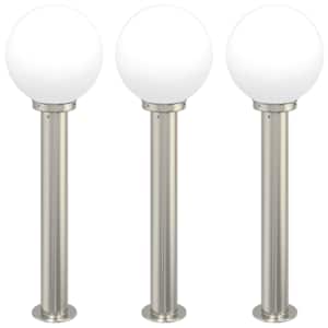 vidaXL pollarvalgustid 3 tk 80 cm roostevabast terasest IP44