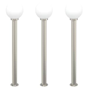 vidaXL pollarvalgustid 3 tk 120 cm roostevabast terasest IP44