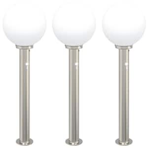 vidaXL anduriga postvalgustid 3 tk 80 cm roostevabast terasest IP44