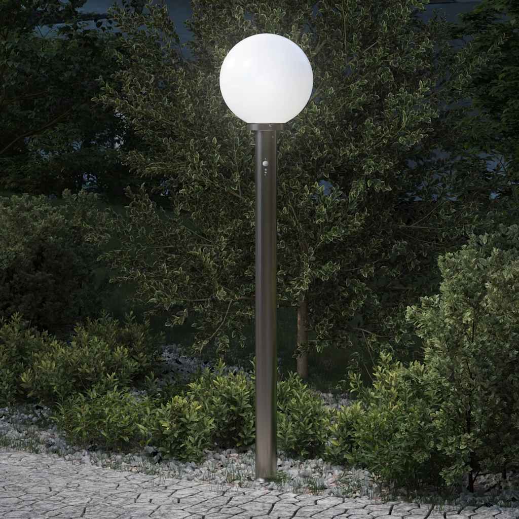 vidaXL Pollerleuchte mit Sensor 120 cm Edelstahl IP44