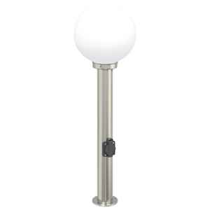 vidaXL pollarvalgusti pistikupesaga 80 cm roostevaba teras IP44
