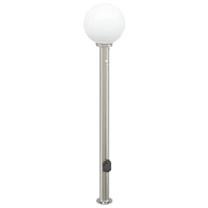 vidaXL anduri ja pistikupesaga pollarvalgusti 120 cm roostevaba teras IP44