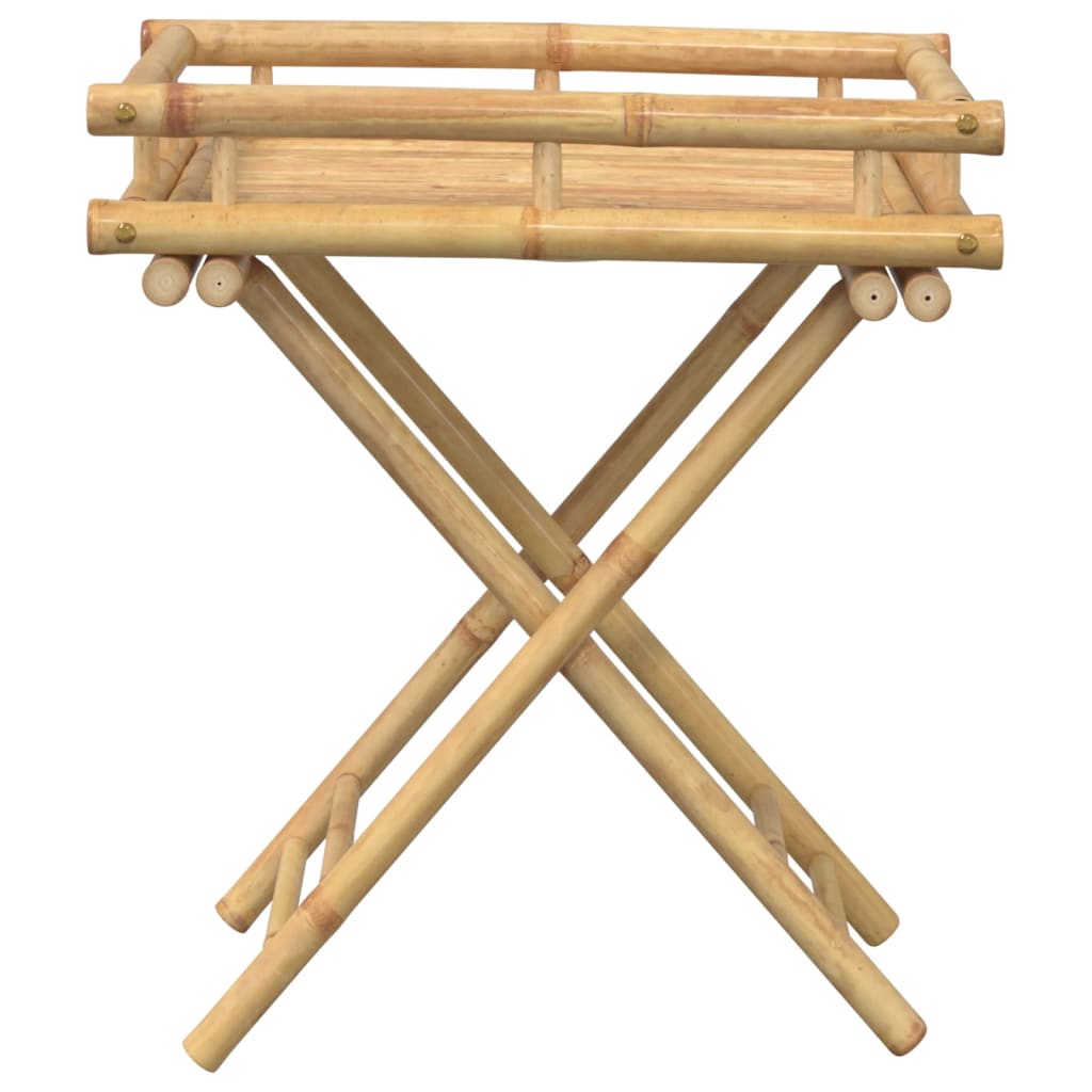 Dienbladtafel inklapbaar 60x40x68 cm bamboe