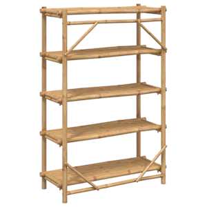 Regál s 5 policemi 100 x 40 x 150 cm bambus - obrázek 6