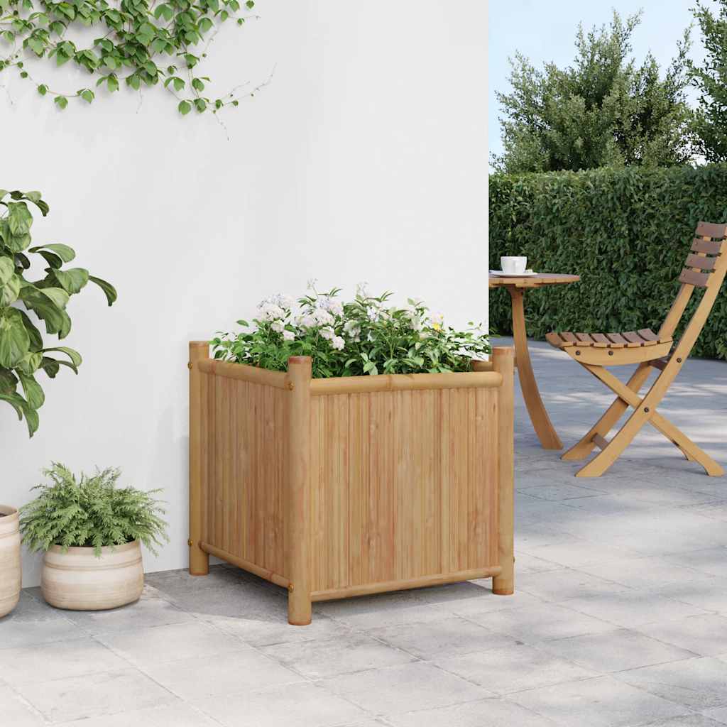 vidaXL Plantenbak 50x50x50 cm bamboe afbeelding
