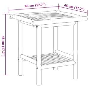 Konferenční stolek 45 x 45 x 45 cm bambus - obrázek 8