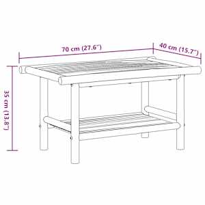 Konferenční stolek 70 x 40 x 35 cm bambus - obrázek 8