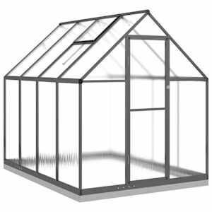 vidaXL kasvuhoone alusraamiga, antratsiithall,224x169x202cm,alumiinium
