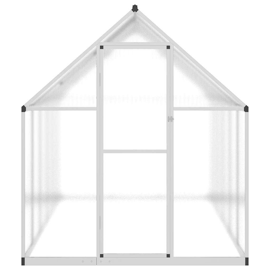 vidaXL Tuinkas met basisframe 334x169x195 cm aluminium zilverkleurig afbeelding