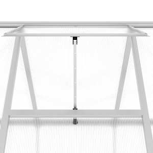 Skleník s podkladovým rámem stříbrný 334 x 169 x 195 cm hliník - obrázek 9
