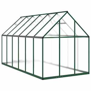 Skleník s podkladovým rámem zelený 334 x 169 x 195 cm hliník - obrázek 5