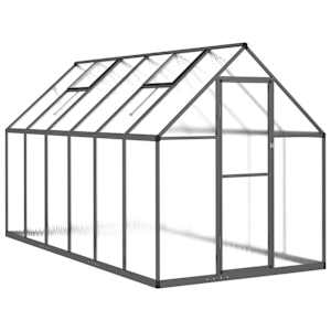 Skleník s podkladovým rámem antracitový 334x169x195 cm hliník - obrázek 2