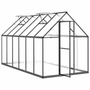 Skleník s podkladovým rámem antracitový 334x169x195 cm hliník - obrázek 6