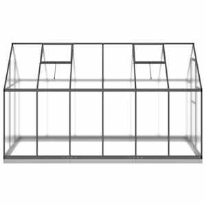 Skleník s podkladovým rámem antracitový 334x169x202 cm hliník - obrázek 4