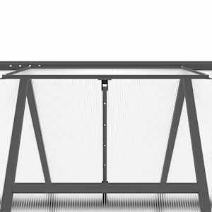 Skleník s podkladovým rámem antracitový 334x169x202 cm hliník - obrázek 9