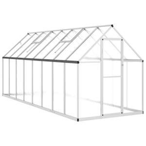 Skleník s podkladovým rámem stříbrný 445 x 169 x 195 cm hliník - obrázek 2