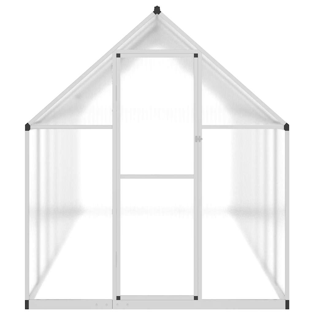 vidaXL Tuinkas met basisframe 445x169x195 cm aluminium zilverkleurig afbeelding