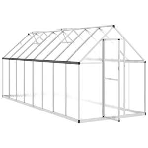 Skleník s podkladovým rámem stříbrný 445 x 169 x 195 cm hliník - obrázek 6