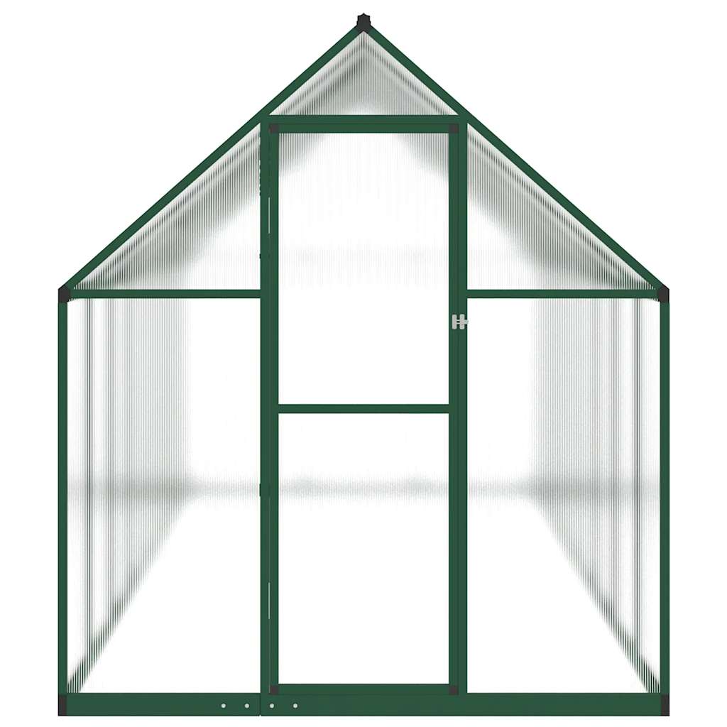 vidaXL Tuinkas met basisframe 445x169x195 cm aluminium groen afbeelding
