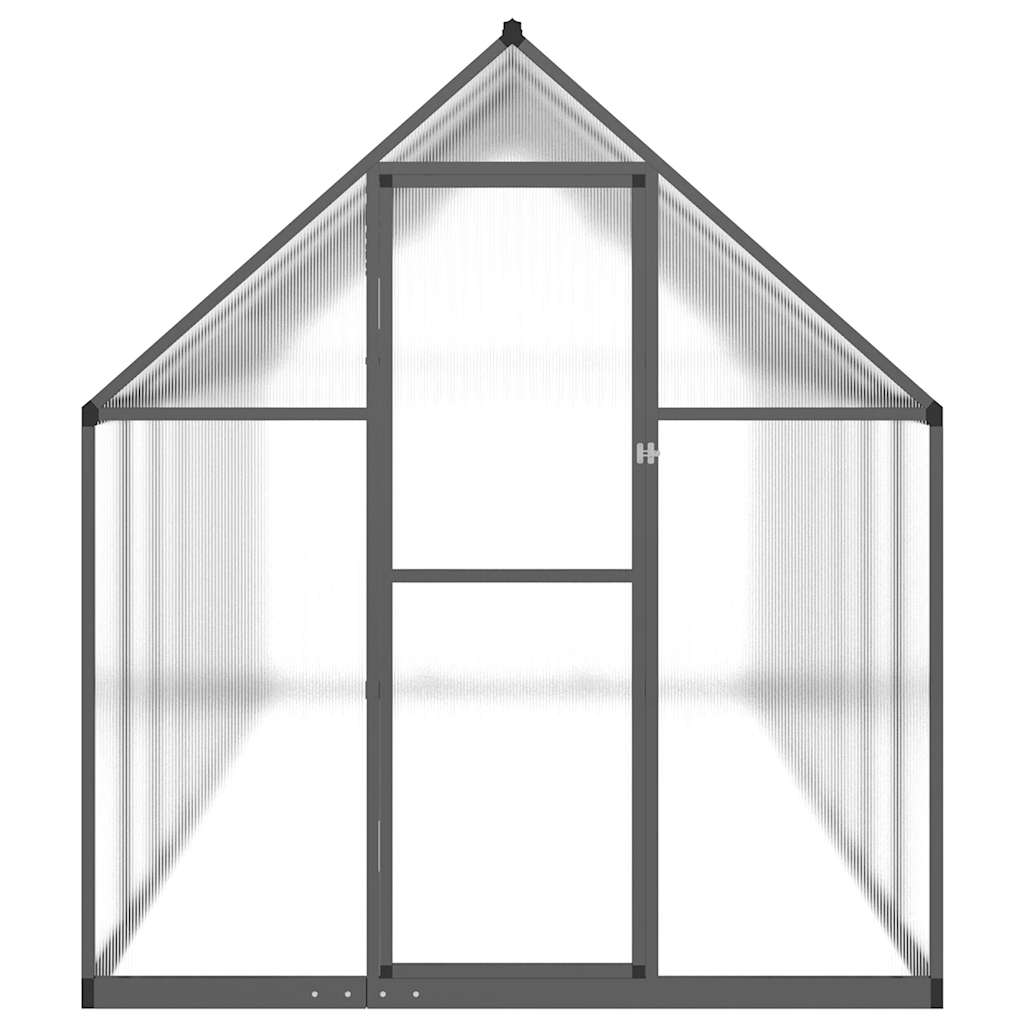 vidaXL antracitszürke alumínium melegház alapvázzal 445x169x195 cm