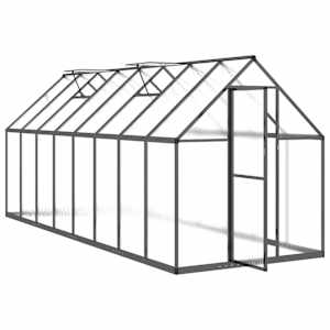 Skleník s podkladovým rámem antracitový 445x169x195 cm hliník - obrázek 6