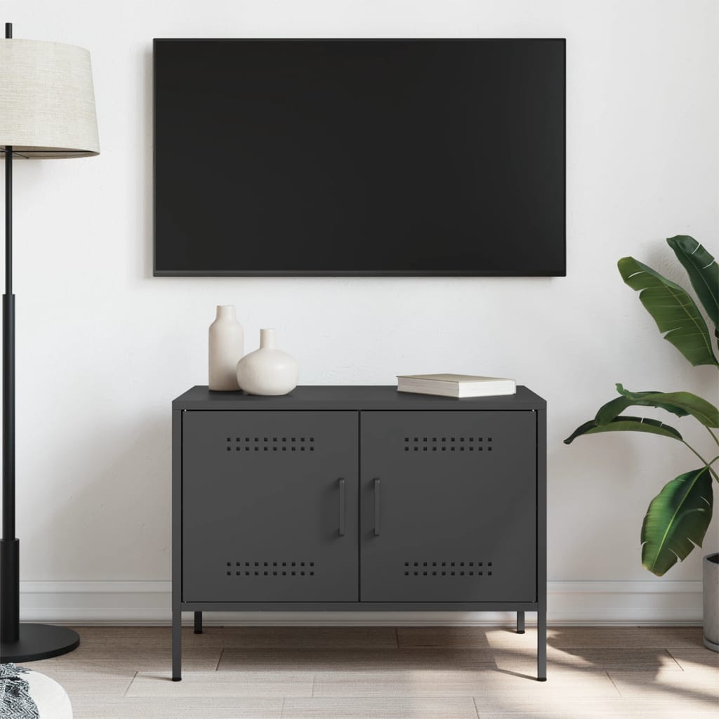 vidaXL Dulap TV, negru, 68x39x50,5 cm, oțel