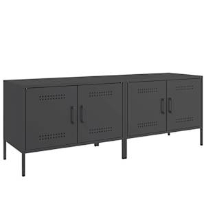TV skříňky 2 ks černé 68 x 39 x 50,5 cm ocel - obrázek 2