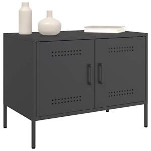 TV skříňky 2 ks černé 68 x 39 x 50,5 cm ocel - obrázek 4