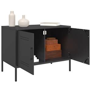 TV skříňky 2 ks černé 68 x 39 x 50,5 cm ocel - obrázek 5