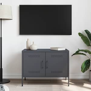 TV skříňka antracitová 68 x 39 x 50,5 cm ocel - obrázek 3