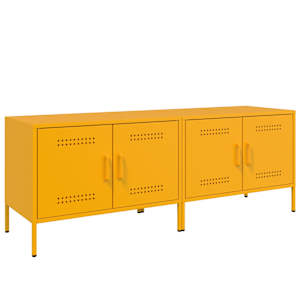 TV skříňky 2 ks hořčicově žluté 68 x 39 x 50,5 cm ocel - obrázek 2
