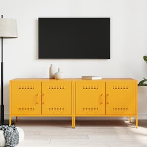 TV skříňky 2 ks hořčicově žluté 68 x 39 x 50,5 cm ocel - obrázek 3