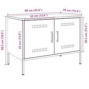TV skříňky 2 ks hořčicově žluté 68 x 39 x 50,5 cm ocel - obrázek 14