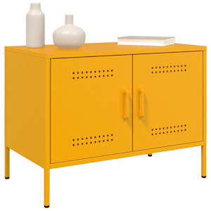 TV skříňky 2 ks hořčicově žluté 68 x 39 x 50,5 cm ocel - obrázek 4