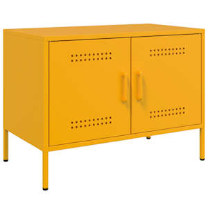 TV skříňky 2 ks hořčicově žluté 68 x 39 x 50,5 cm ocel - obrázek 6