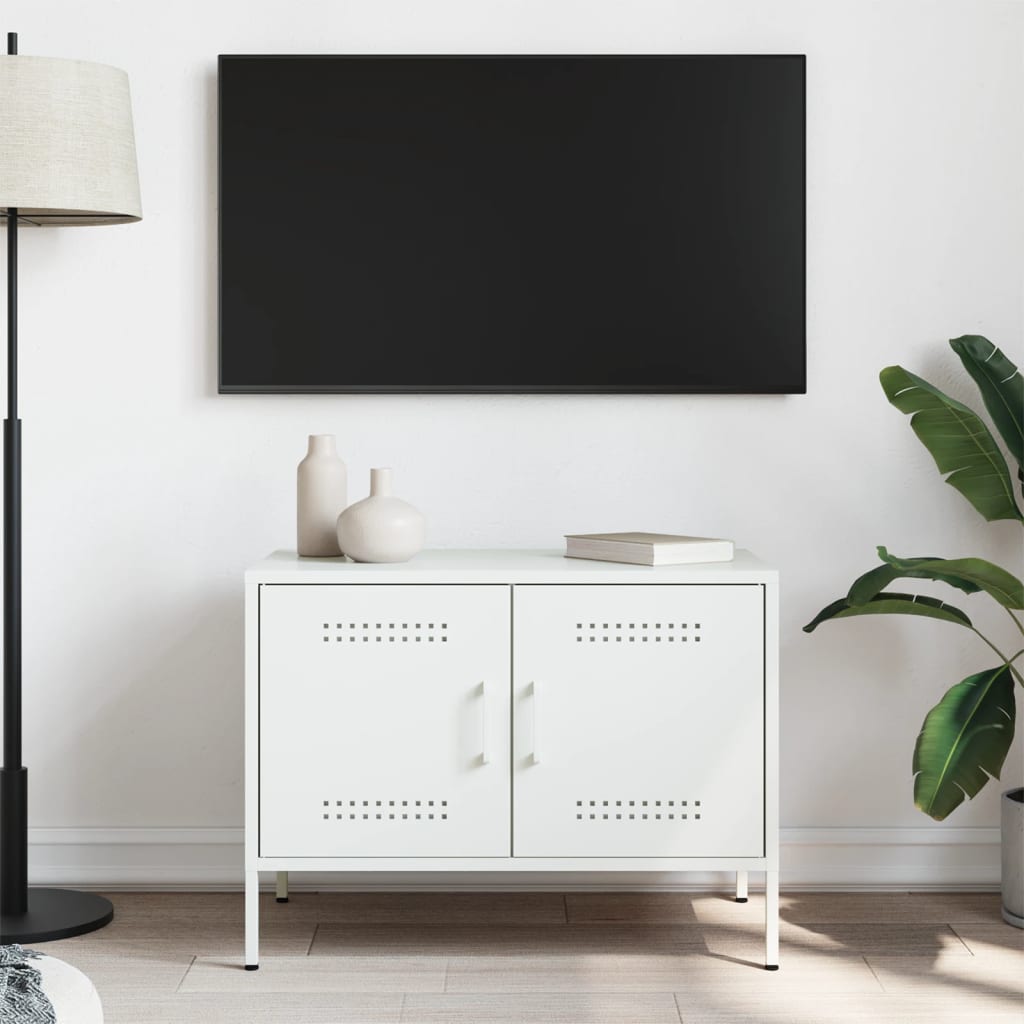 Thumbnail - vidaXL TV-Schrank Weiß 68x39x50,5 cm Stahl