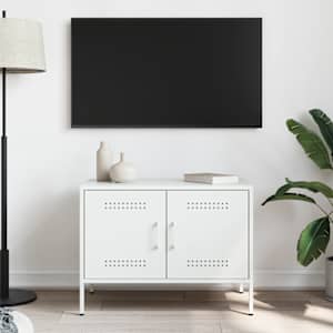 TV skříňka bílá 68 x 39 x 50,5 cm ocel - obrázek 3