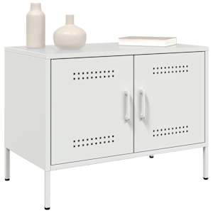 TV skříňka bílá 68 x 39 x 50,5 cm ocel - obrázek 4