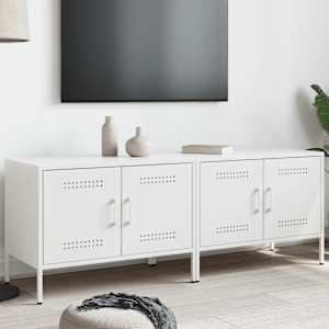 TV skříňky 2 ks bílé 68 x 39 x 50,5 cm ocel - obrázek 1