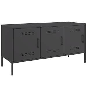 TV skříňka černá 100,5 x 39 x 50,5 cm ocel - obrázek 2