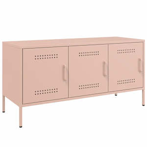 TV skříňka růžová 100,5 x 39 x 50,5 cm ocel - obrázek 2
