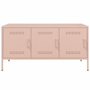 TV skříňka růžová 100,5 x 39 x 50,5 cm ocel - obrázek 6
