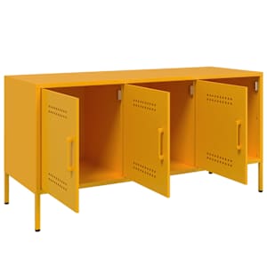 TV skříňka hořčicově žlutá 100,5 x 39 x 50,5 cm ocel - obrázek 9